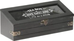 Excellent Houseware Houten Theedoos/theekist Met 3 Vakken - 24 X 9 X 9 Cm - Antraciet - Theedozen -Koffie Kortings Winkel 1200x679 1