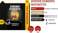 Douwe Egberts Espresso Ristretto (12) - 10 X 20 Koffiecups -Koffie Kortings Winkel 1200x681