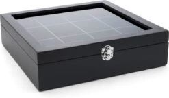 Bredemeijer - Theedoos 12-vaks Venster Bamboe Zwart -Koffie Kortings Winkel 1200x696 1