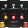 Aroma Club - Proefpakket Nespresso Compatible Capsules (100 St.) - 5 Smaken - Espresso & Lungo - 100% Aluminium Koffiecups -Koffie Kortings Winkel 1200x749