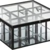 Theedoos/theekist Industrieel Zwart 9-vaks 18,5 X 17,5 Cm Van Glas/metaal - Theezakjes Doos/kist -Koffie Kortings Winkel 1200x758 1