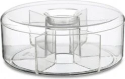 Mepal - Theedoos Rond - Transparant - 6 Vakken - Opbergdoos - Theekist -Koffie Kortings Winkel 1200x759