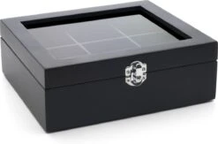 Bredemeijer - Theedoos 6-vaks Venster Bamboe Zwart -Koffie Kortings Winkel 1200x790 1