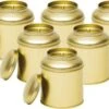 Merkloos Theeblik Goud Met Aroma Deksel 100 Gram | 6 Stuks -Koffie Kortings Winkel 1200x804