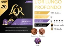 L'OR Lungo Profondo Koffiecups - Intensiteit 8/12 - 10 X 20 Capsules 18 L'OR Lungo Profondo Koffiecups - Intensiteit 8/12 - 10 X 20 Capsules -Koffie Kortings Winkel 1200x852