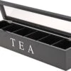 Merkloos Theedoos Theekist Zwart Met 6 Vakken 1 Merkloos Theedoos Theekist Zwart Met 6 Vakken -Koffie Kortings Winkel 1200x867 1