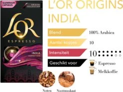 L'OR Espresso Origins India (10) - 10 X 10 Koffiecups 12 L'OR Espresso Origins India (10) - 10 X 10 Koffiecups -Koffie Kortings Winkel 1200x902
