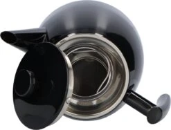 Vaja® Theepot Juliette Met Filter - Dubbelwandig -Theekan 1.0L - Glimmend Zwart -Koffie Kortings Winkel 1200x915 2