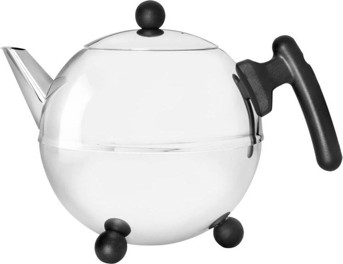 Bredemeijer - Theepot Bella Ronde 1,2L Zwart Beslag - Dubbelwandig 3 Bredemeijer - Theepot Bella Ronde 1,2L Zwart Beslag - Dubbelwandig