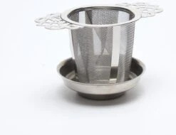 Merkloos ARELO Theezeef Met Uitlekschaaltje - RVS - 2 Stuks -Koffie Kortings Winkel 1200x923