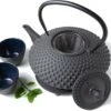 Tealøv THEE SET 1,25 LITER GIETIJZER | COMPLETE SET IN GESCHENKDOOS | Gietijzeren Theepot Met Roestvrijstalen Zeef, Gietijzeren Theekopjes En Onderzetter | In Authentiek Japanse Stijl | Kambin Zwart 2 Tealøv THEE SET 1,25 LITER GIETIJZER | COMPLETE SET IN GESCHENKDOOS | Gietijzeren Theepot Met Roestvrijstalen Zeef, Gietijzeren Theekopjes En Onderzetter | In Authentiek Japanse Stijl | Kambin Zwart -Koffie Kortings Winkel 1200x930