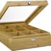 Bredemeijer - Theedoos 9-vaks Venster Bamboe Natural -Koffie Kortings Winkel 1200x943