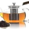 Glazen Theepot Met Filter (RVS) - 1.2 Liter - Thee Infuser – Borosilicaat – Anti-druppel Tuit