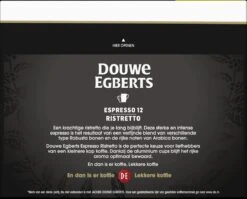 Douwe Egberts Espresso Ristretto Koffiecups (12) - 5 X 40 Koffiecups -Koffie Kortings Winkel 1200x966 1