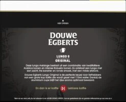 Douwe Egberts Lungo Original Koffiecups (6) - 5 X 40 Koffiecups -Koffie Kortings Winkel 1200x966 2