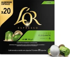 L'OR Lungo Elegante Koffiecups - Intensiteit 6/12 - 10 X 20 Capsules -Koffie Kortings Winkel 1200x975 1