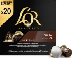 L'OR Espresso Forza Koffiecups - Intensiteit 9/12 - 10 X 20 Capsules -Koffie Kortings Winkel 1200x975