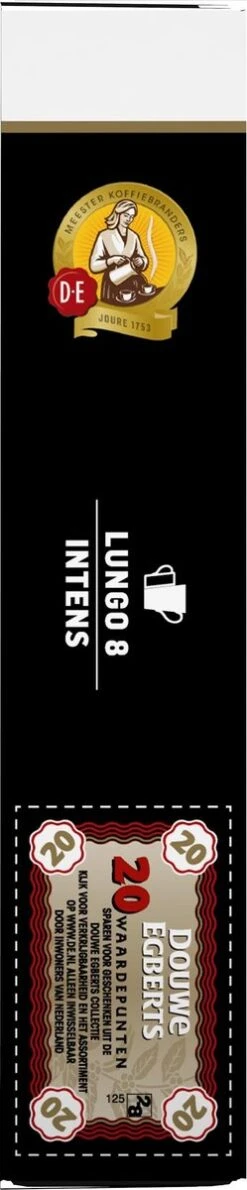 Douwe Egberts Lungo Intens Koffiecups - Intensiteit 8/12 - 10 X 20 Capsules -Koffie Kortings Winkel 249x1200 1