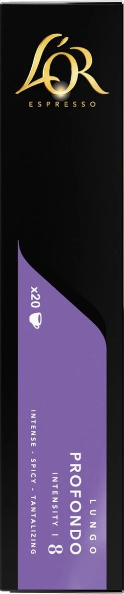 L'OR Lungo Profondo Koffiecups - Intensiteit 8/12 - 4 X 40 Capsules -Koffie Kortings Winkel 251x1200