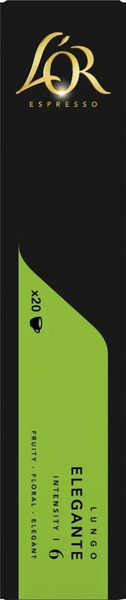 L'OR Lungo Elegante Koffiecups - Intensiteit 6/12 - 10 X 20 Capsules -Koffie Kortings Winkel 253x1200 2