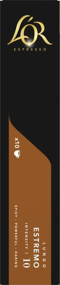 L'OR Lungo Estremo Koffiecups - Intensiteit 10/12 - 10 X 10 Capsules 16 L'OR Lungo Estremo Koffiecups - Intensiteit 10/12 - 10 X 10 Capsules -Koffie Kortings Winkel 255x1200 6