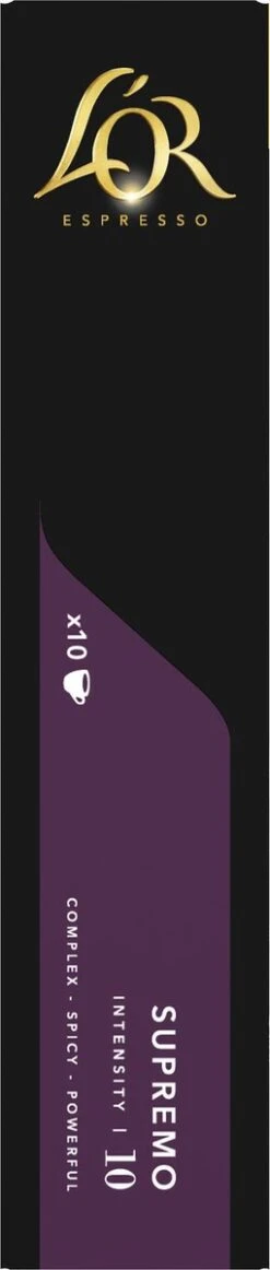 L'OR Espresso Supremo Koffiecups - Intensiteit 10/12 - 10 X 10 Capsules -Koffie Kortings Winkel 255x1200 8