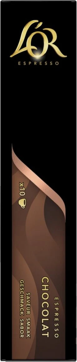 L'OR Espresso Chocolat Koffiecups - 10 X 10 Capsules 10 L'OR Espresso Chocolat Koffiecups - 10 X 10 Capsules -Koffie Kortings Winkel 257x1200