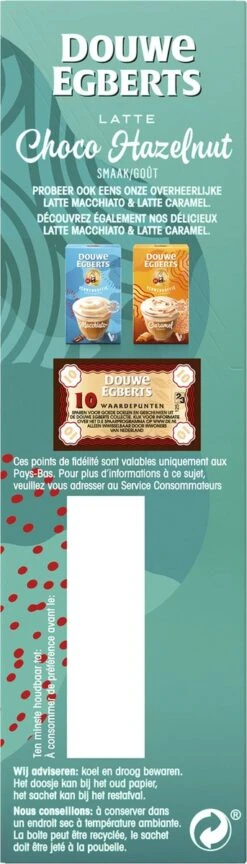 Douwe Egberts Latte Choco Hazelnut Oploskoffie - 5/9 Intensiteit - 5 X 8 Zakjes -Koffie Kortings Winkel 343x1200 4