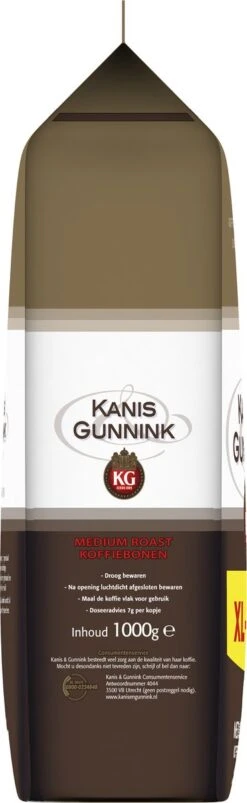 Kanis & Gunnink Medium Roast Koffiebonen - 4 X 1000 Gram - Voordeelverpakking -Koffie Kortings Winkel 369x1200