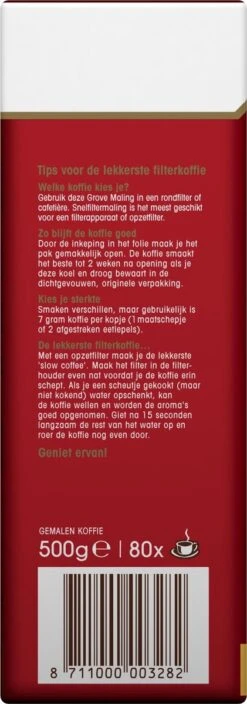 Douwe Egberts Aroma Rood Grove Maling Filterkoffie - 6 X 500 Gram -Koffie Kortings Winkel 421x1200 1