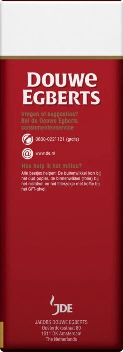 Douwe Egberts Aroma Rood Grove Maling Filterkoffie - 6 X 500 Gram -Koffie Kortings Winkel 421x1200 2