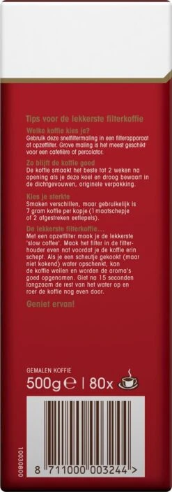 Douwe Egberts Aroma Rood Filterkoffie - 15 X 500 Gram -Koffie Kortings Winkel 421x1200
