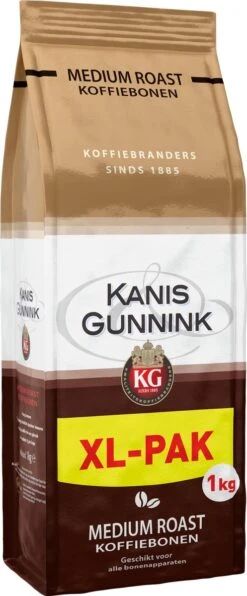 Kanis & Gunnink Medium Roast Koffiebonen - 4 X 1000 Gram - Voordeelverpakking -Koffie Kortings Winkel 497x1200