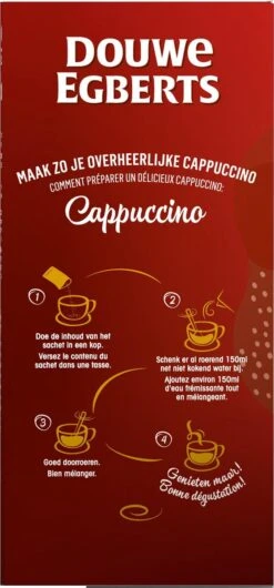 Douwe Egberts Verwenkoffie Cappuccino Oploskoffie - 5 X 10 Zakjes -Koffie Kortings Winkel 559x1200 1
