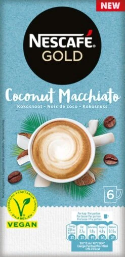 Nescafé Gold Coconut Macchiato Oploskoffie - 6 Doosjes à 6 Zakjes 11 Nescafé Gold Coconut Macchiato Oploskoffie - 6 Doosjes à 6 Zakjes -Koffie Kortings Winkel 583x1200