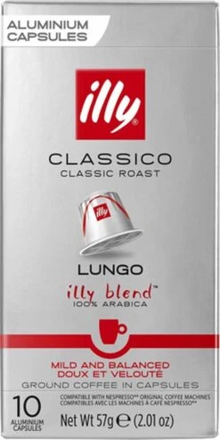 Illy Lungo Classico Koffiecups - Intensiteit 5/9 - 10 X 10 Capsules 9 Illy Lungo Classico Koffiecups - Intensiteit 5/9 - 10 X 10 Capsules -Koffie Kortings Winkel 601x1200