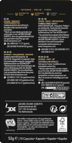 L'OR Espresso Forza Koffiecups - Intensiteit 9/12 - 10 X 10 Capsules 14 L'OR Espresso Forza Koffiecups - Intensiteit 9/12 - 10 X 10 Capsules -Koffie Kortings Winkel 606x1200