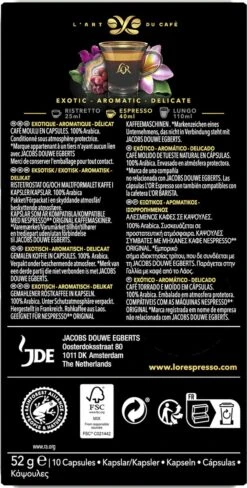 L'OR Espresso Limited Creations Laos Bolaven Koffiecups - Intensiteit 7/12 - 10 X 10 Capsules 9 L'OR Espresso Limited Creations Laos Bolaven Koffiecups - Intensiteit 7/12 - 10 X 10 Capsules -Koffie Kortings Winkel 607x1200 10
