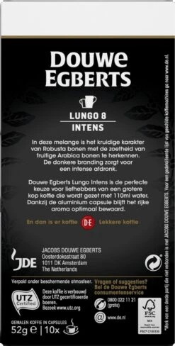 Douwe Egberts Lungo Intens Koffiecups - Intensiteit 8/12 - 10 X 10 Capsules -Koffie Kortings Winkel 607x1200 3