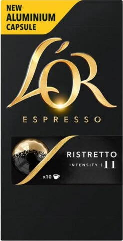 L'OR Espresso Ristretto (11) - 10 X 10 Koffiecups -Koffie Kortings Winkel 611x1200