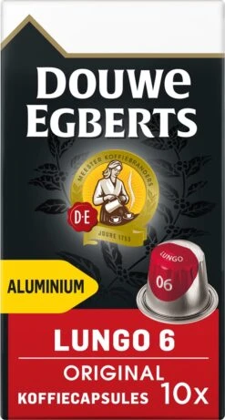 Douwe Egberts Lungo Original Koffiecups - Intensiteit 6/12 - 10 X 10 Capsules -Koffie Kortings Winkel 643x1200 3