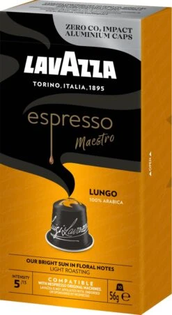 Lavazza Espresso Lungo - Aluminium Nespresso Capsules - 10 Stuks -Koffie Kortings Winkel 656x1200 2