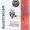 Australian Espresso Pods Dark Roast -4 X 18 Stuks- UTZ Organic -Koffie Kortings Winkel 656x1200 4