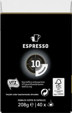 Douwe Egberts Espresso Krachtig (10) - 5 X 40 Koffiecups -Koffie Kortings Winkel 765x1200