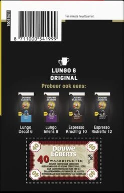 Douwe Egberts Lungo Original Koffiecups (6) - 5 X 40 Koffiecups -Koffie Kortings Winkel 770x1200 2