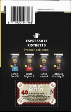 Douwe Egberts Espresso Ristretto Koffiecups (12) - 5 X 40 Koffiecups -Koffie Kortings Winkel 770x1200