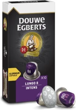 Douwe Egberts Lungo Intens Koffiecups - Intensiteit 8/12 - 10 X 10 Capsules -Koffie Kortings Winkel 837x1200