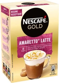 Nescafé Gold Amaretto Latte Oploskoffie - 6 Doosjes à 8 Zakjes -Koffie Kortings Winkel 855x1200 4