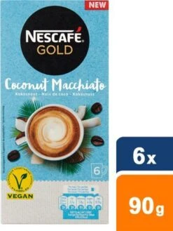 Nescafé Gold Coconut Macchiato Oploskoffie - 6 Doosjes à 6 Zakjes 15 Nescafé Gold Coconut Macchiato Oploskoffie - 6 Doosjes à 6 Zakjes -Koffie Kortings Winkel 901x1200
