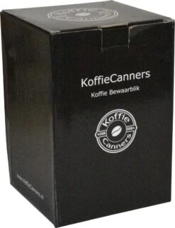 KoffieCanners Koffie Bewaarbus Luchtdicht Met CO2 Uitlaat Voor 600 Gram - Koffieblik Matzwart -Koffie Kortings Winkel 917x1200 1